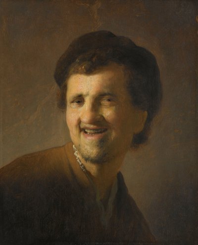笑う若者 笑う青年の胸像 作： Rembrandt van Rijn (circle of)