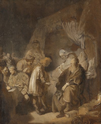 ジョセフが夢を語る 作： Rembrandt van Rijn (signed by artist)