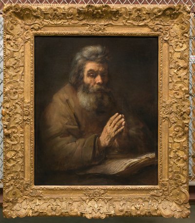 帽子をかぶったひげを生やした男c。 1655-1660。 作： Rembrandt van Rijn