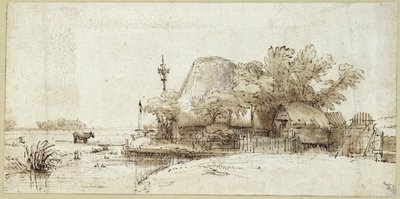 ストリームによる農場 作： Rembrandt van Rijn