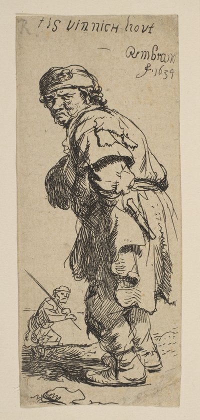 農民の呼びかけ：Tはvinnich kout、1634年です。 作： Rembrandt van Rijn