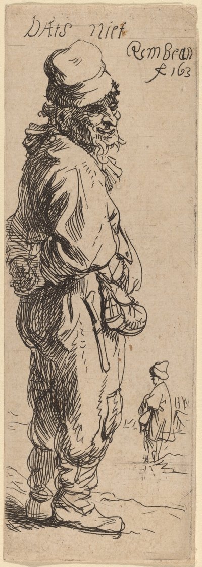 農民の返事: Dats niet それは何でもないよ、1634. 作： Rembrandt van Rijn