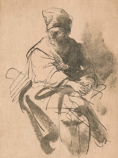 研究、17世紀、1906 作： Rembrandt van Rijn