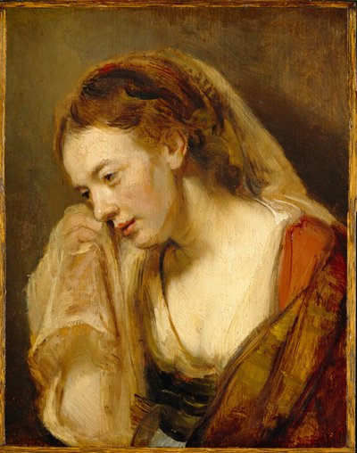 泣く女、1647年頃 作： Rembrandt van Rijn