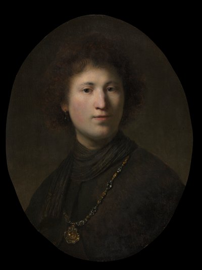 鎖を持つ若者c。 1629または1632 作： Rembrandt van Rijn