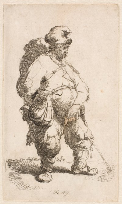 用を足している男性 作： Rembrandt van Rijn