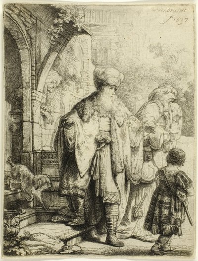 ハガルとイシュマエルを追い出すアブラハム 作： Rembrandt van Rijn