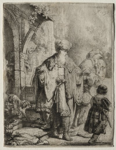 ハガルとイシュマエルを追い出すアブラハム 作： Rembrandt van Rijn