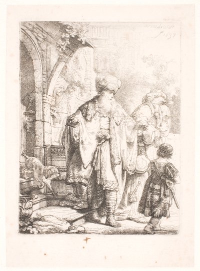 アブラハムがハガルとイスマエルを追い出す 作： Rembrandt van Rijn