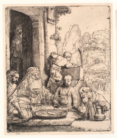 天使たちをもてなすアブラハム 作： Rembrandt van Rijn