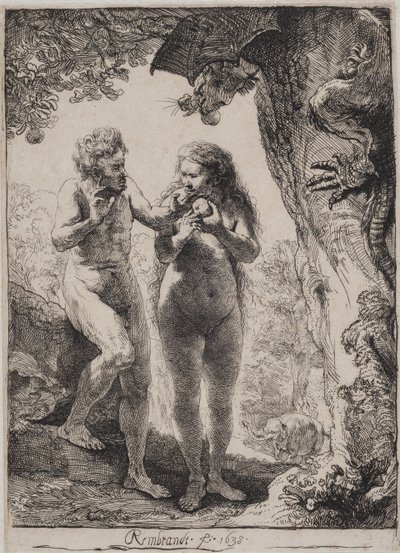 アダムとイブ 作： Rembrandt van Rijn