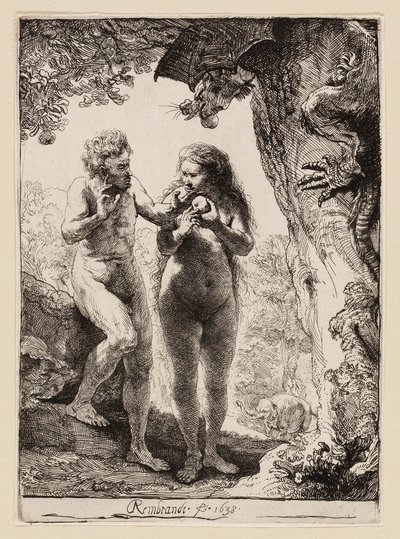 アダムとイブ 作： Rembrandt van Rijn