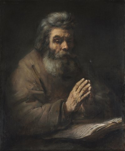 祈りの老人 作： Rembrandt van Rijn