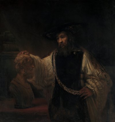 ホーマーの胸像を持つアリストテレス、1653年。 作： Rembrandt van Rijn