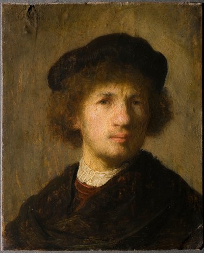 レンブラント・ファン・レイン（1606-1669）の「自画像」。 作： Rembrandt van Rijn