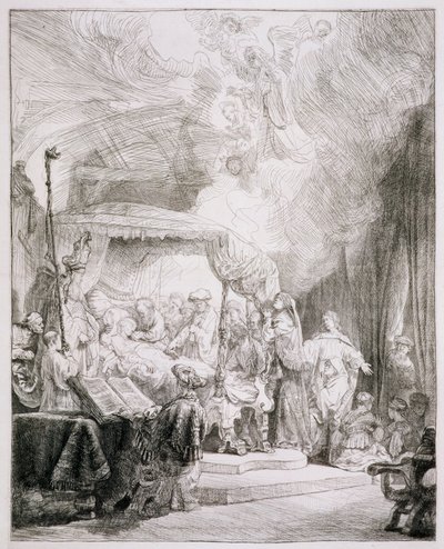 B.99.II 《聖母の死》 1639年頃 （エッチング 作： Rembrandt van Rijn