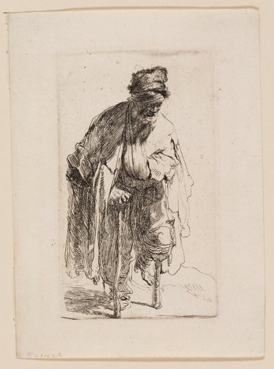 木の脚の乞食 作： Rembrandt van Rijn