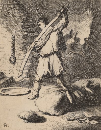 洗礼者ヨハネの斬首、c。 1627年。 作： Rembrandt van Rijn