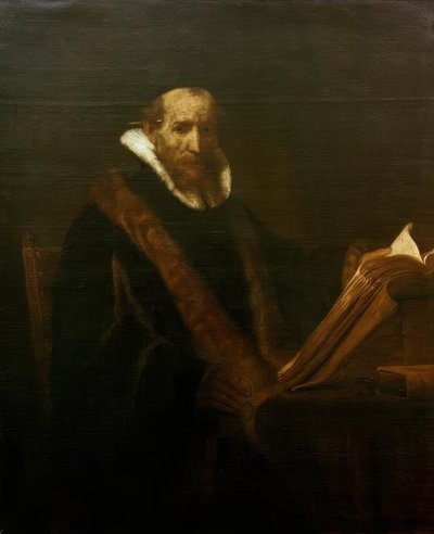 ヨハネス・コルネリスの画像。シルヴィウス（？） 作： Rembrandt van Rijn