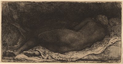Musta nainen makuulla 作： Rembrandt van Rijn