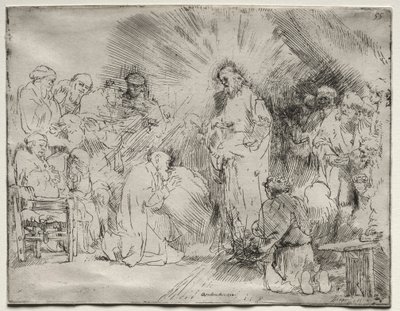 使徒たちに現れたキリスト 作： Rembrandt van Rijn