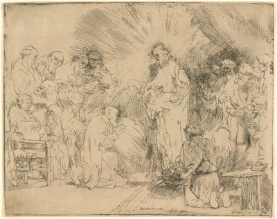 使徒たちの前に現れたキリスト 作： Rembrandt van Rijn