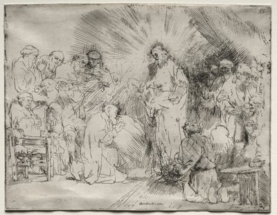 使徒たちに現れるキリスト、1656年。 作： Rembrandt van Rijn