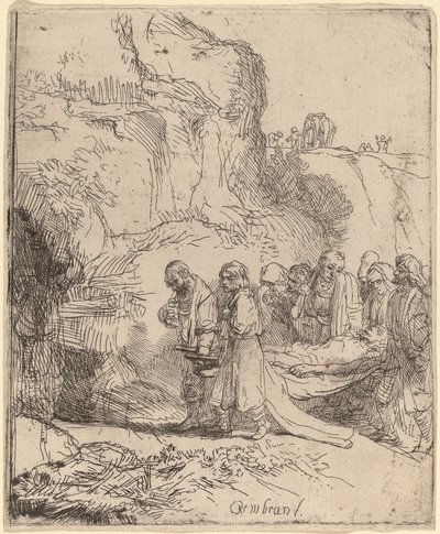 墓に運ばれるキリスト 作： Rembrandt van Rijn
