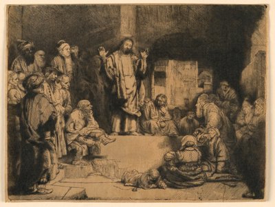 キリストの説教 (「小さな墓」) 作： Rembrandt van Rijn