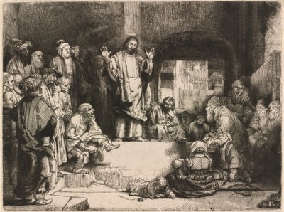 『キリストの説教』（小さな墓） 作： Rembrandt van Rijn