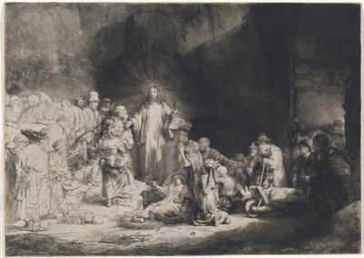 キリストの説教 (The Hundred Guilder Print) 作： Rembrandt van Rijn