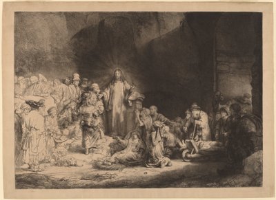 キリストの説教 (The Hundred Guilder Print) 作： Rembrandt van Rijn