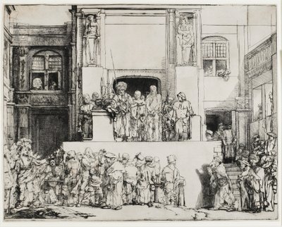 キリストは人々に贈られた（エッチェ・ホモ）、1655 作： Rembrandt van Rijn