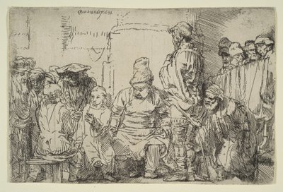 キリストは医師との論争に着席しました、1654年。 作： Rembrandt van Rijn