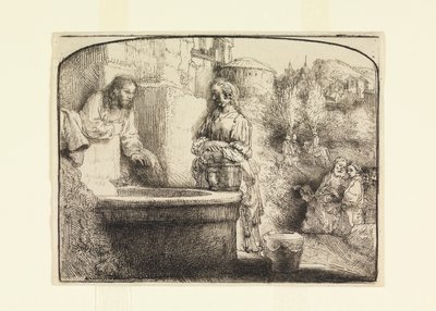 キリストとサマリアの女 作： Rembrandt van Rijn