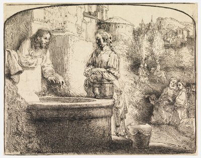 キリストとサマリアの女 作： Rembrandt van Rijn