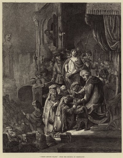 ピラトの前のキリスト 作： Rembrandt van Rijn
