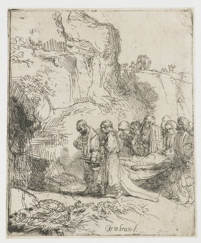 墓に運ばれたキリスト 作： Rembrandt van Rijn
