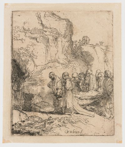 墓に運ばれたキリスト 作： Rembrandt van Rijn
