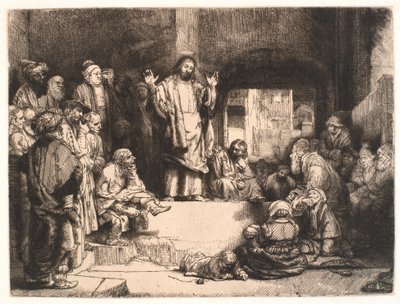 キリストの説教 ("La petite tombe") 作： Rembrandt van Rijn
