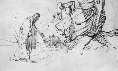 キリストは海の上を歩く 作： Rembrandt van Rijn