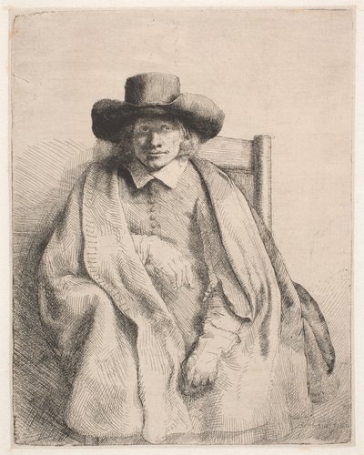 Clement de Jonghe、版画販売業者 作： Rembrandt van Rijn