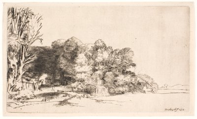 見晴らしの良い木立 作： Rembrandt van Rijn