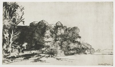 見晴らしの良い木立 作： Rembrandt van Rijn