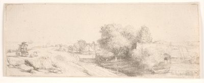 『牛乳配達人のいる風景』のコントレ・エプルーフ 作： Rembrandt van Rijn