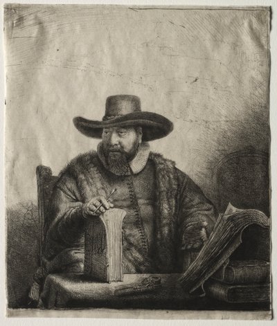 Cornelis Claesz Anslo、メノナイト説教者 作： Rembrandt van Rijn