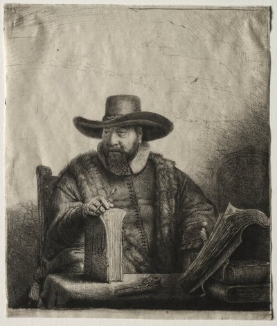 Cornelis Claesz Anslo、メノナイト説教者、1641年。 作： Rembrandt van Rijn