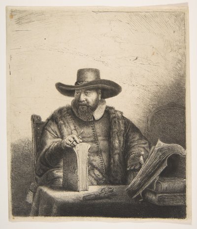 Cornelis Claesz Anslo、説教者。 作： Rembrandt van Rijn
