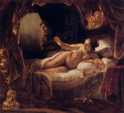 ダナエ、1636 作： Rembrandt van Rijn