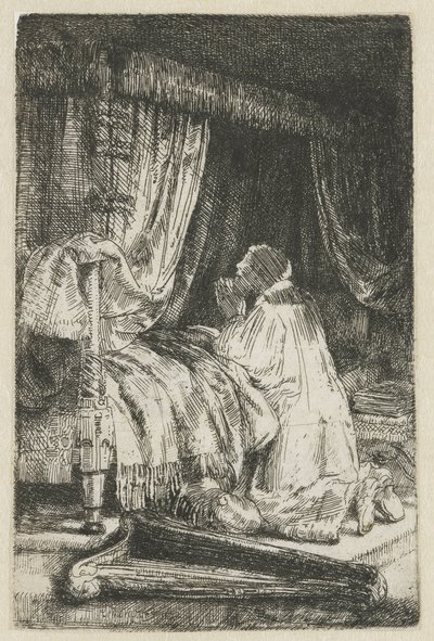 祈りのダビデ 作： Rembrandt van Rijn